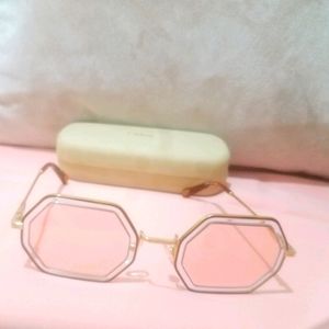 Chloe Havana Pink Tally oOctagon Sunglasses 53mm